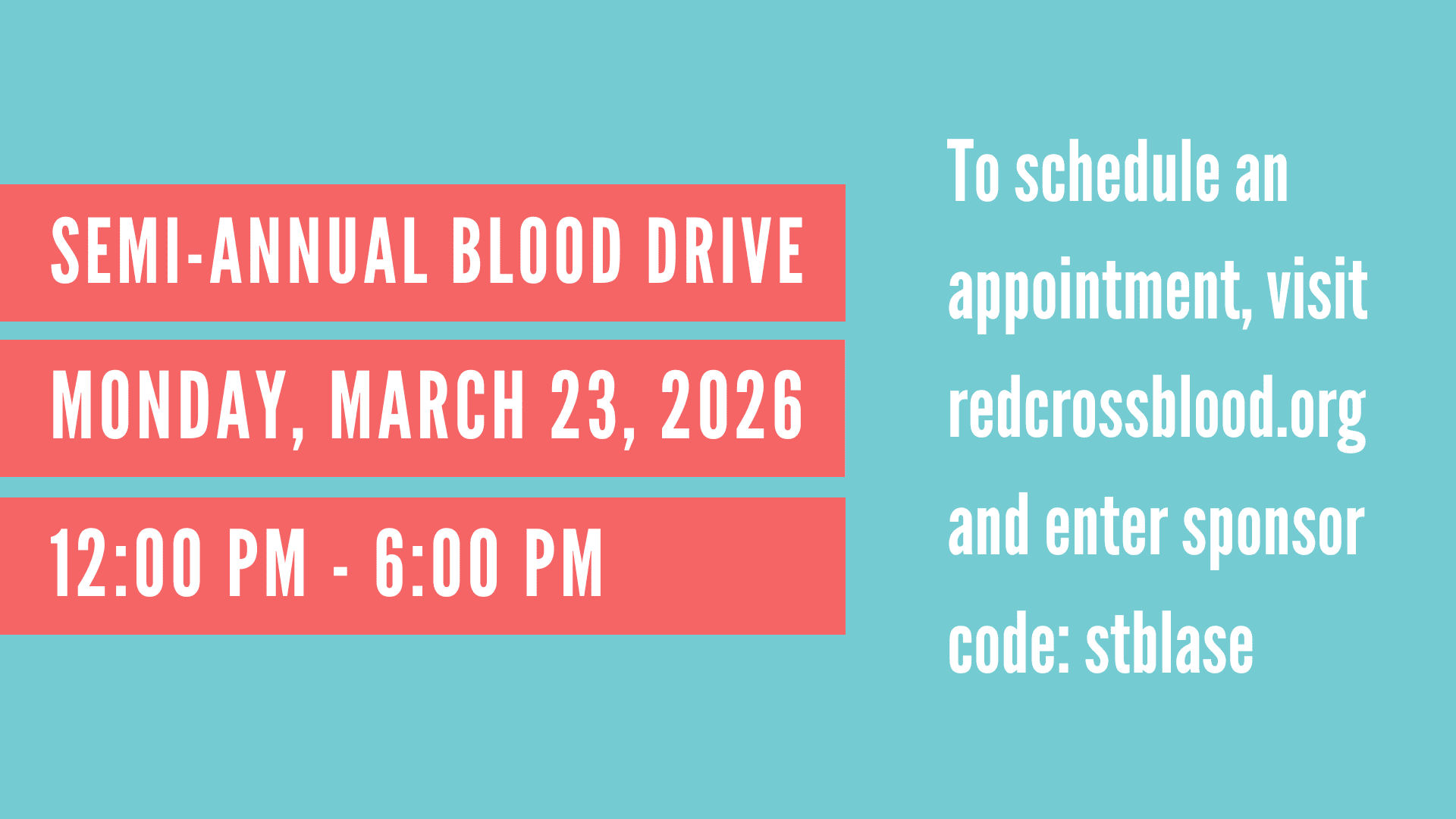 Semi-Annual Blood Drive