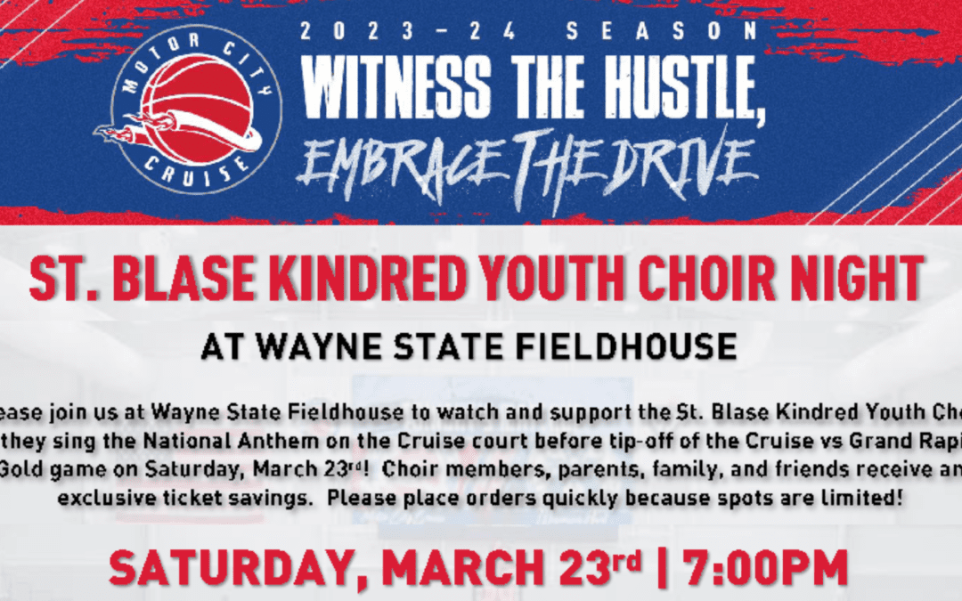 St. Blase Kindred Youth Choir Night at Wayne State Fieldhouse