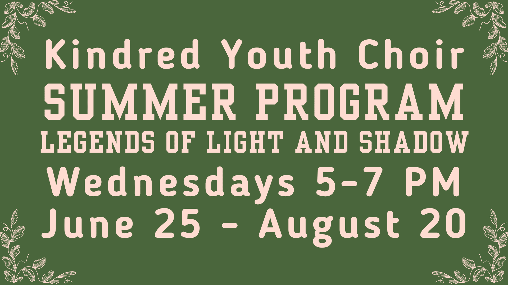 Kindred Youth Choir Summer Program