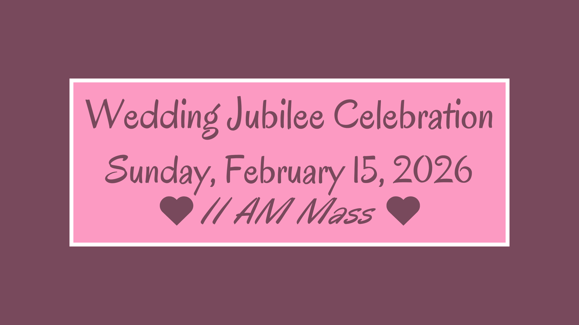 Wedding Jubilee Celebration